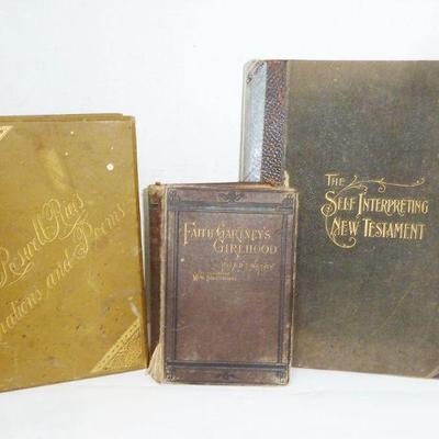 several antique book lots