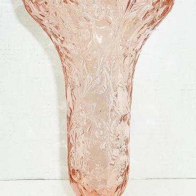 Pink "Rock Crystal" tall vase