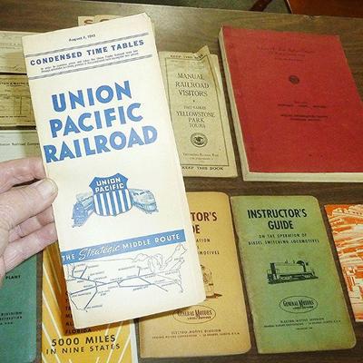 several railroad ephemera lots