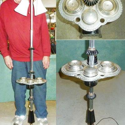 Art deco smoking stand lamp