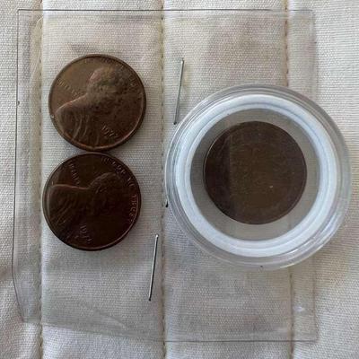 PTH229- Collectible US cents. 1955, 1972 & 1975