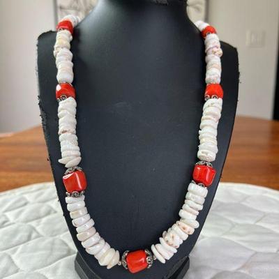 PTH002- Beautiful Genuine Custom Made Myrna Lee Puka Shell Necklace