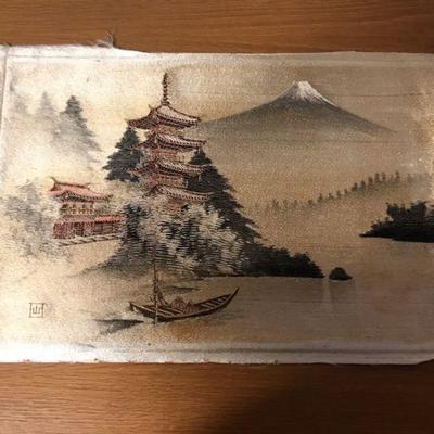 PTH392 - Japanese Silk Embroidered Tapestry 