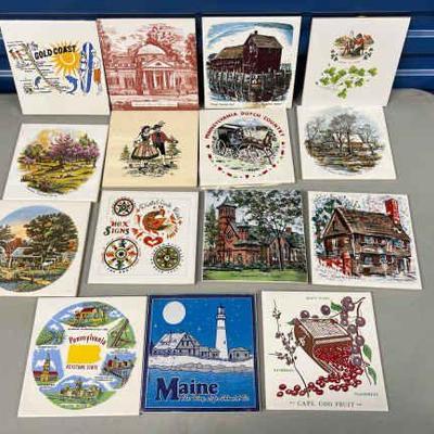 PTH371- Assorted Decorative Ceramic Tiles 