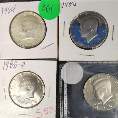 PTH224 - Kennedy Half-Dollars (4)