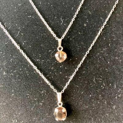 PTH334 Smoky Quartz SS Necklaces (2)