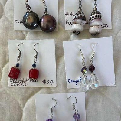 PTH085- Beautiful Hand Made Myrna Lee Chang Earrings 