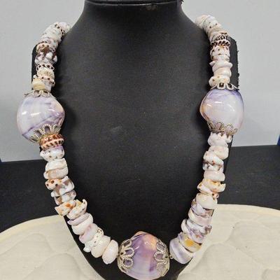 PTH007-Unique Natural "Puka Shells" Jewelry By Artist Extraordinaire Myrna Lee Chang