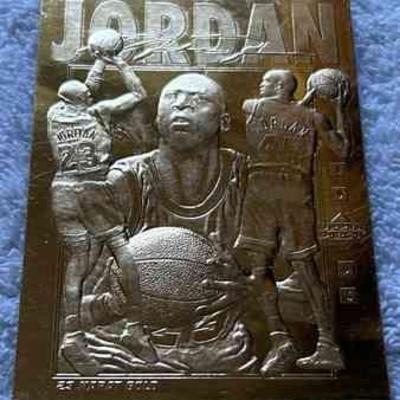 PTH354 - 1995 Upper Deck Michael Jordan Genuine 23KT Gold Foil Card 