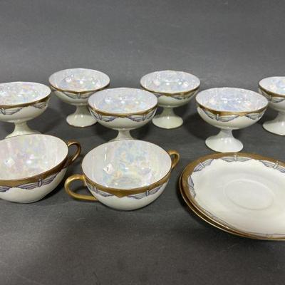 Lot 196 | Vintage Austria/Bavaria Moth Print Tea Cups & More
