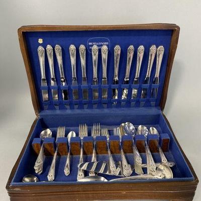 Lot 207 | Holmes & Edwards Silver Plate Flatware Wood Box
