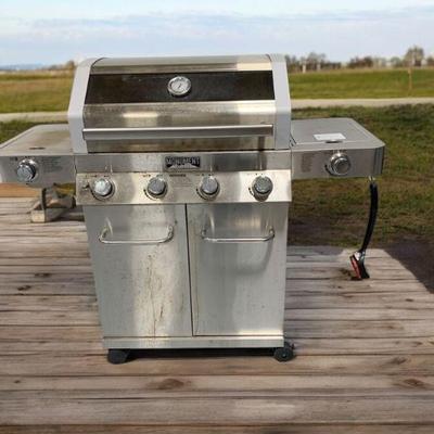 Lot 445 | Monument Silver Tone Metal Grill W Side Burner
