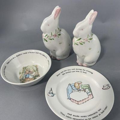 Lot 147 | Peter The Rabbit Dining Set & Ceramic Figurines
