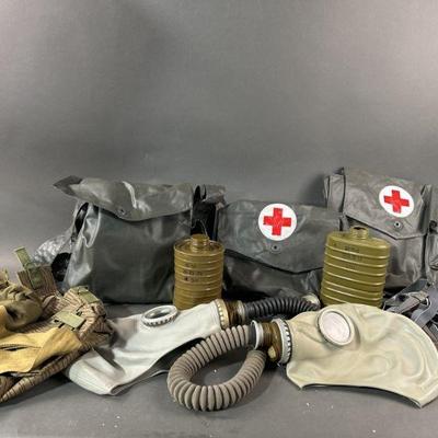Lot 283 | Military Medical Bags, Gas Masks & More
