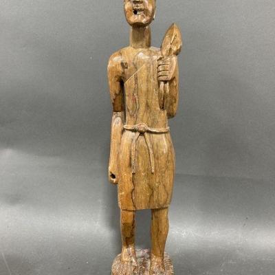 Lot 172 | Vintage Wooden Sculpture Man On Walk
