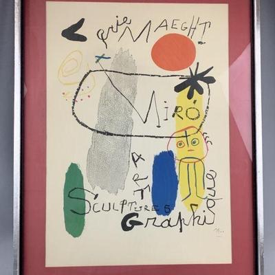 Lot 431 | Joan Miro Art Graphique Sculptures Exhibit Poster
