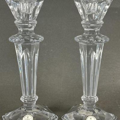 Lot 477 | Romanian Crystal Candle Stick Holders
