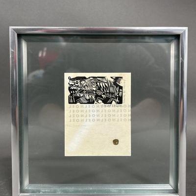 Lot 15 | Signed Numbered Framed Ink Block By Harold Keelen
