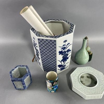 Lot 105 | Japanese Hirado Planters and More
