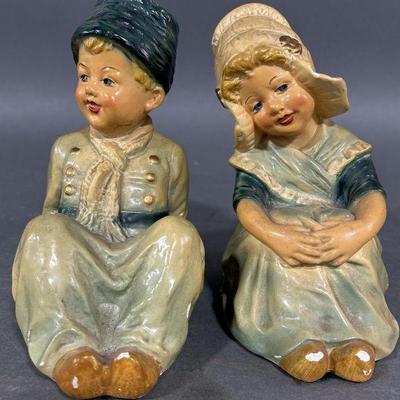 Lot 25 | Chalkware Dutch Boy And Girl
