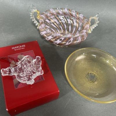 Lot 187 | Waterford Crystal Dual Alligators Ornament & More
