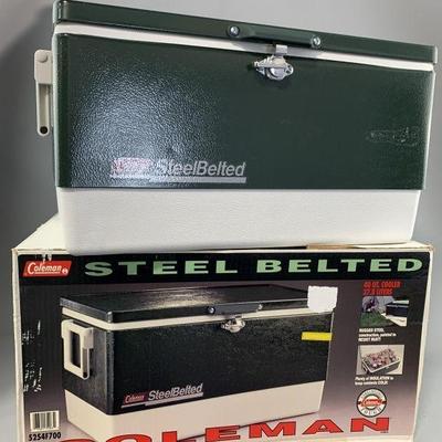 Lot 128 | Coleman Steel Belted 40 QT Cooler
