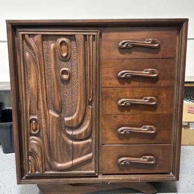 Lot 447 | MCM Pulaski Brutalist Dresser
