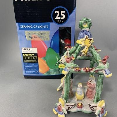 Lot 142 | Czechoslovakian Porcelain Nativity & Lights
