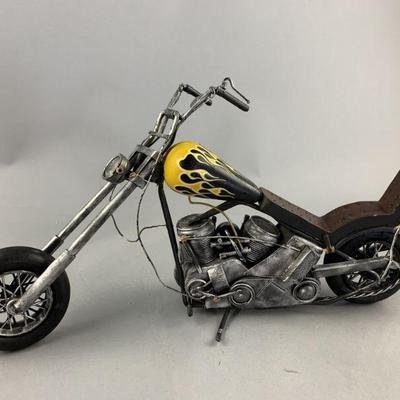 Lot 476 | Artisan Handmade Motorcycle Motorbike Sculpture
