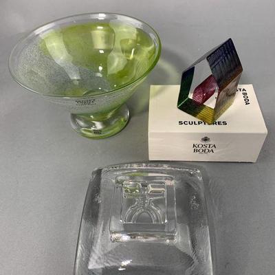 Lot 139 | Kosta Boda Signed Glass Bowl & Sculptures
