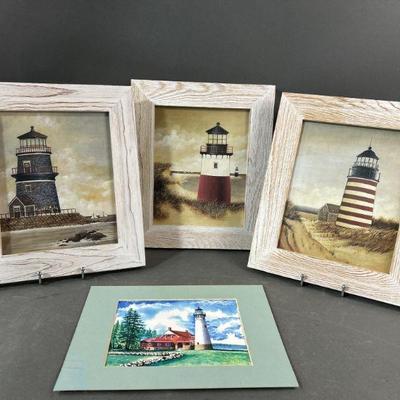Lot 415 | Signed Original Watercolor & Three Framed Prints
