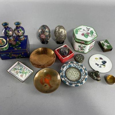 Lot 109 | Chinese Enamel Cloisonné Pieces and More

