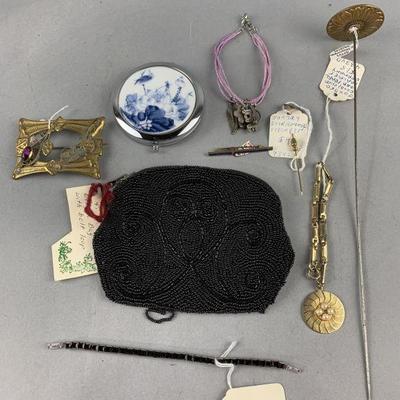 Lot 413 | Antique Hair Pin, Brooch & Various Trinkets
