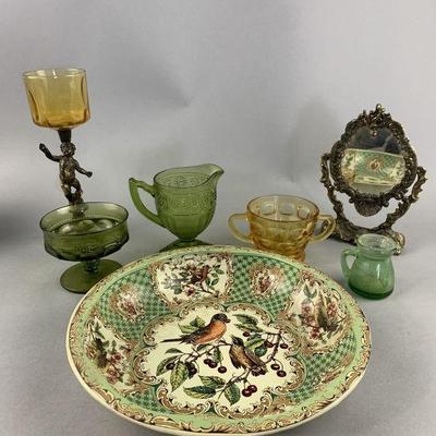 Lot 327 | Art Nouveau Style Mirror, Candle Holder, & More!
