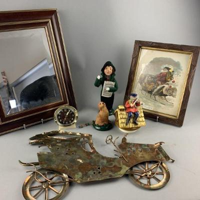 Lot 354 | Brutalist Metal Car, Antique Xmas Print & More
