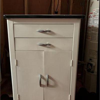 Mid Century 1950's Kitchen Enamel Cabinet .jpg