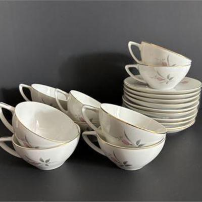 1960's Golden Rose China Flat Cup & Saucer Collection .jpg