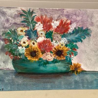 MCS206 Original Still Life Painting Of Flower Arrangement