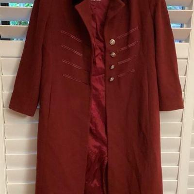 MCS030 Mansfield Military Style Wool Coat Size 10