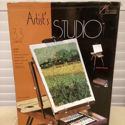 MCS058 Artist’s Studio Classic Portable Easel With Supplies New