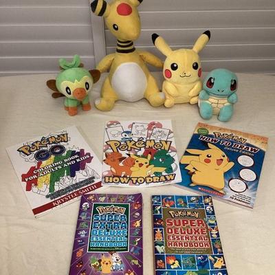 MCS124 Pokémon Plush, Handbooks, Coloring Book & How To Draw Books