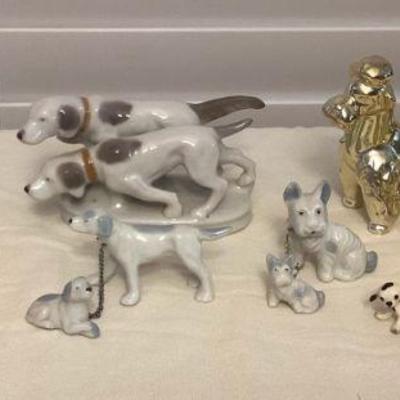 MCS015 Vintage Ceramic & Porcelain Dog Figurines 