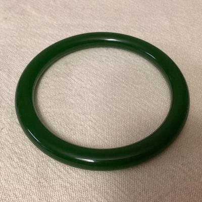 MCS139 Spinach Green Jade Bangle Bracelet New 