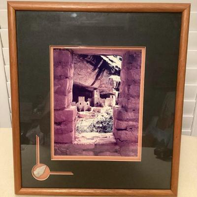 MCS197 Koa Framed Arrowhead & Scenic Photo Picture 