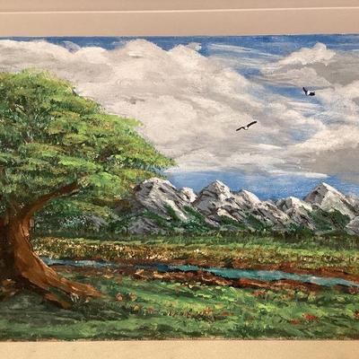 MCS207 Original Scenic Painting On Canvas Board 