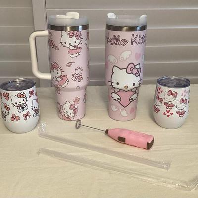 MCS005 Hello Kitty Stainless Steel Cups & Mini Blender/Mixer New