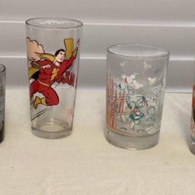 MCS285 Collectible Vintage Shazam! & McDonald’s Drinking Glasses