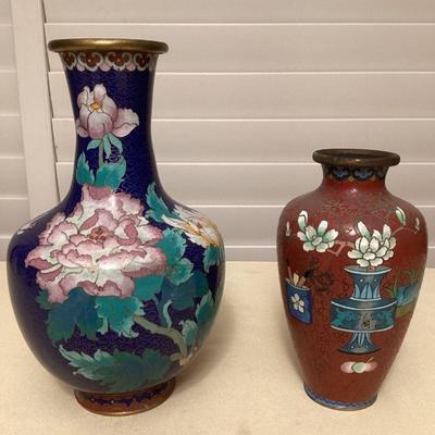 MCS228 Two Chinese Cloisonné Vases