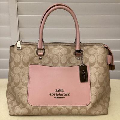 MCS229 Genuine Signature Coach Hand Bag Purse