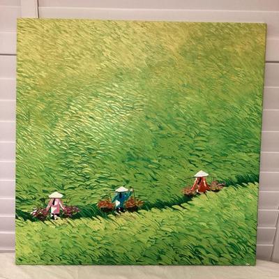 MCS163 Large Original Impasto Style Scenic Painting On Canvas
